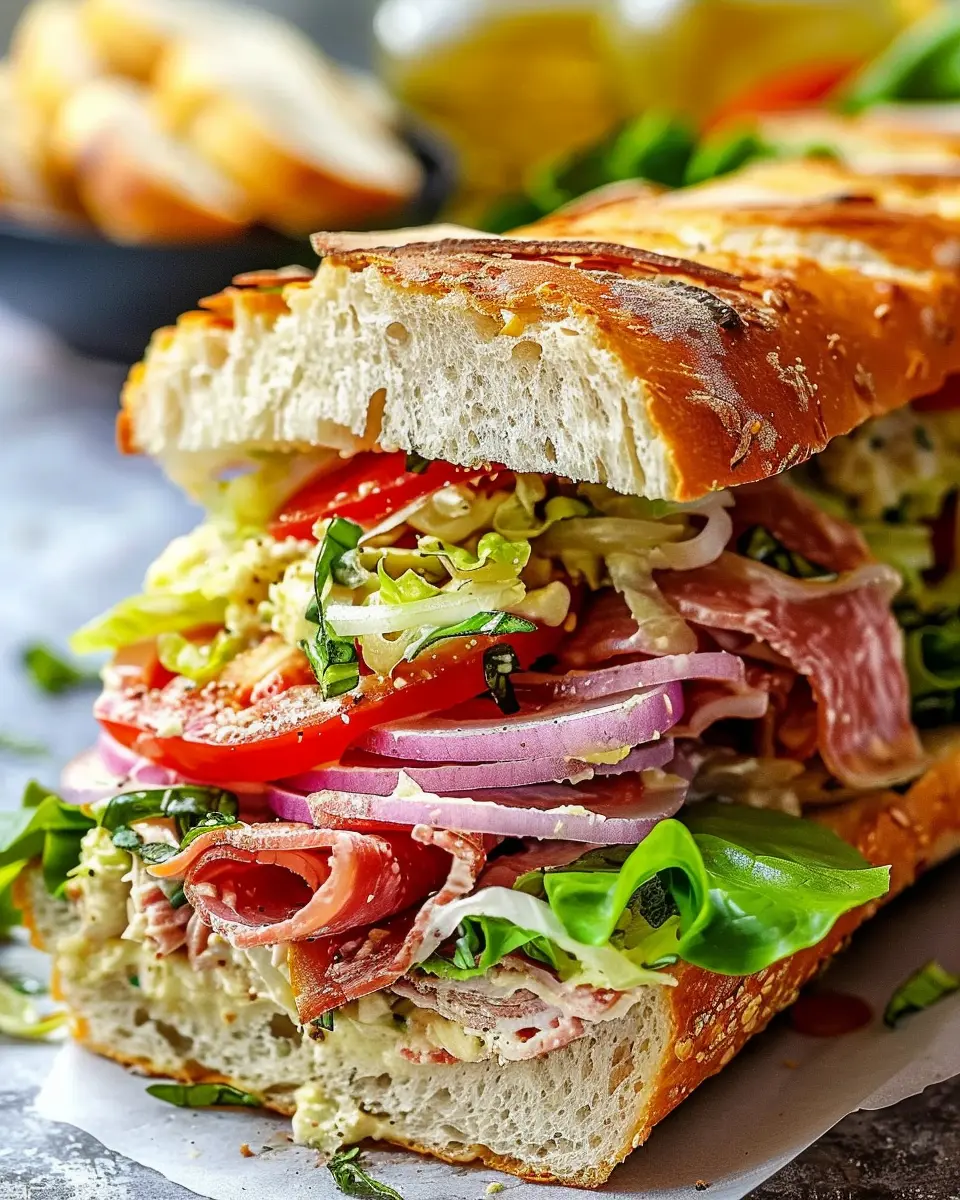 Italian Grinder Salad Sandwich: A Fresh Twist with Turkey Bacon