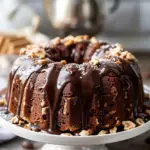 Hazelnut Bundt Cake with Espresso & Chocolate Glaze