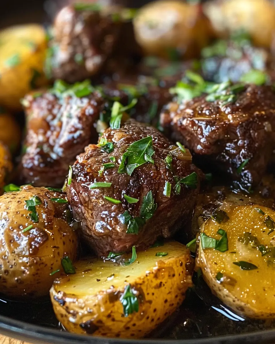 Garlic Butter Beef Bites with Potatoes: Easy and Indulgent Recipe