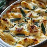 Pumpkin & Gouda Stuffed Shells With Brown Butter & Sage Alfredo Sauce