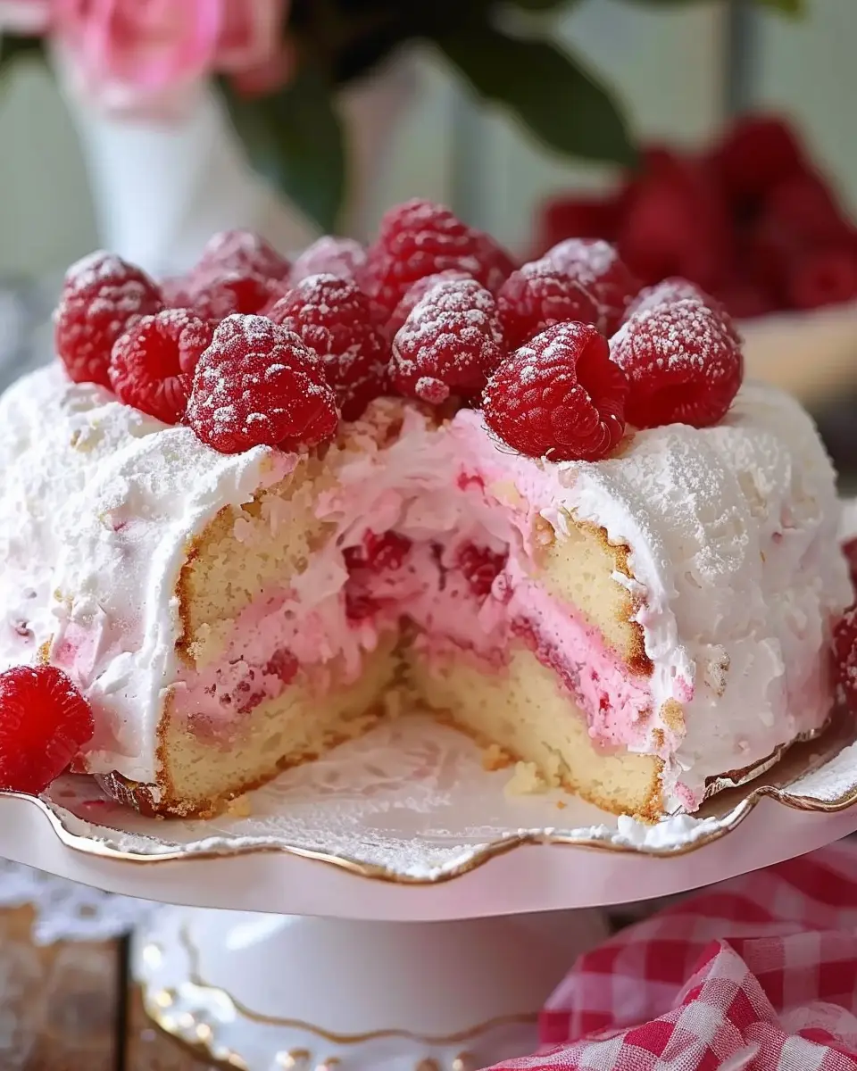 Raspberry Angel Food Cake: The Best Light and Fluffy Treat
