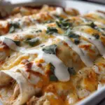 38g Protein Chicken Enchiladas with Dreamy White Sauce