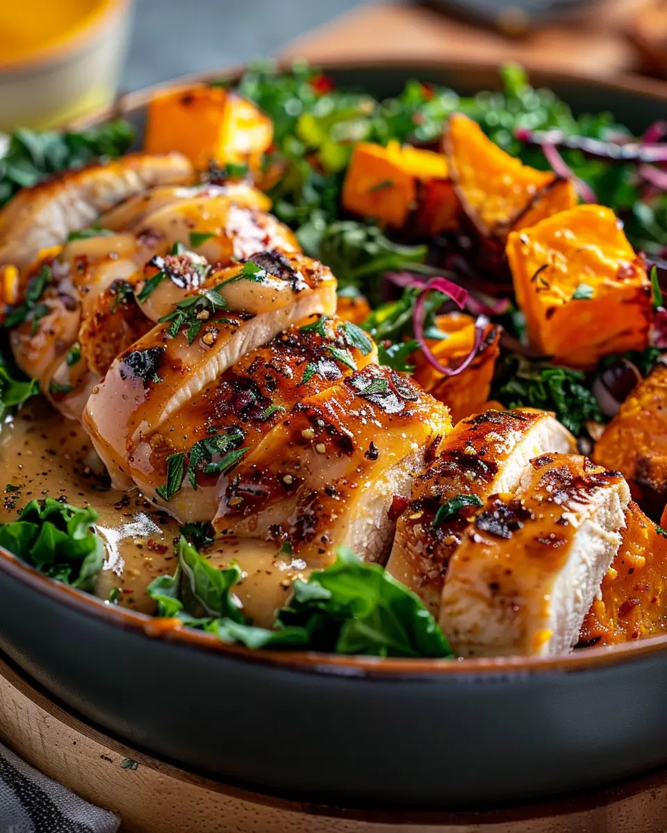 Maple Dijon Chicken Bowls with Roasted Sweet Potatoes Made Easy