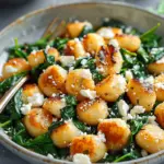 Crispy Gnocchi With Spinach And Feta