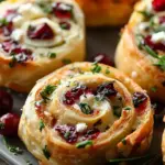 Easy Christmas Cranberry Feta Pinwheels Party Appetizer