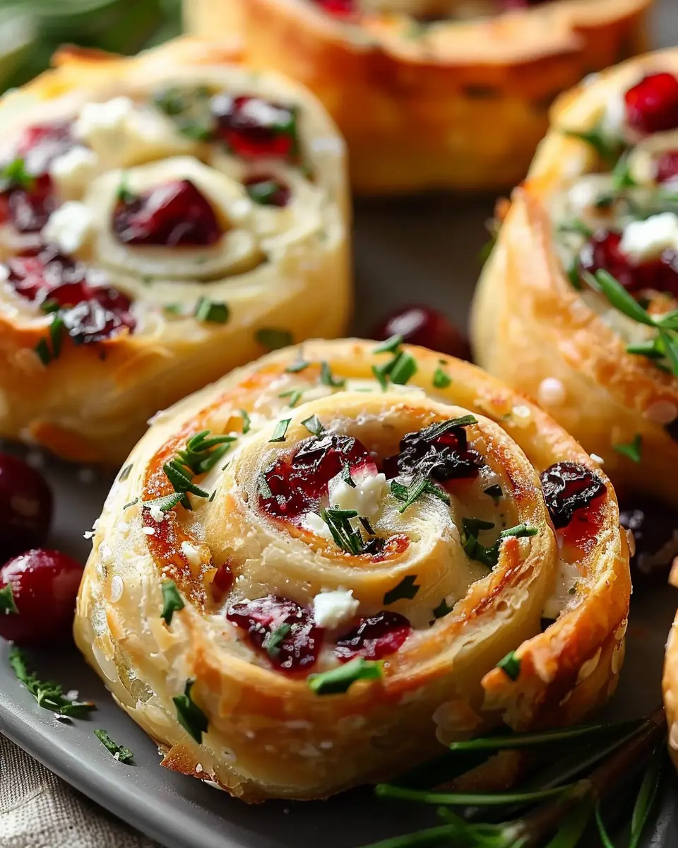 Easy Christmas Cranberry Feta Pinwheels: A Festive Party Delight